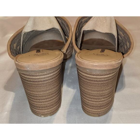 Sonoma Vitalize by Ortholite Open Toe Mules Block Heels Carreen Taupe Size 9.5 M - Picture 4 of 10